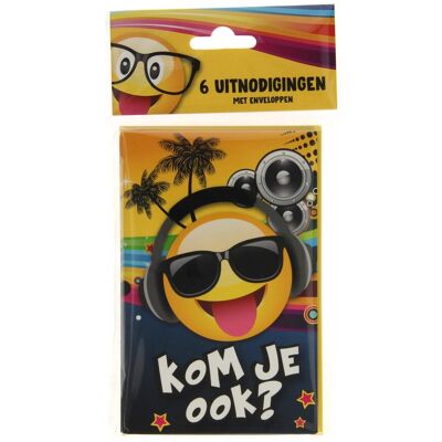 Pic Uitnodigingen emoji troal dj, 6st. Pic Uitnodigingen emoji troal dj, 6st.