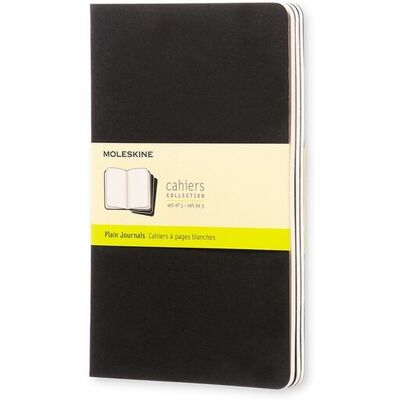 Moleskine cahier journals - large - blanco - zwart - set van 3 Moleskine cahier journals - large - blanco - zwart - set van 3