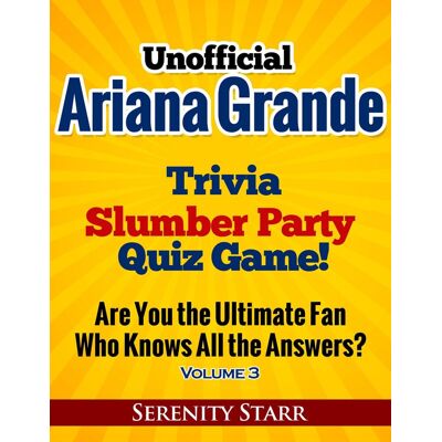 Ty Unofficial ariana grande trivia slumber par quiz game volume 3 Ty Unofficial ariana grande trivia slumber par quiz game volume 3