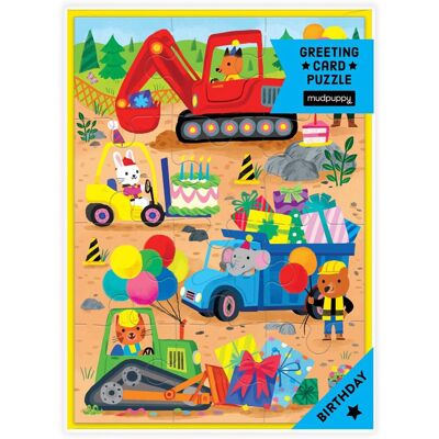 Mudpuppy puzzel - bouwwerf - wenskaart 13x18cm - 12 stukken - 3 jaar Mudpuppy puzzel - bouwwerf - wenskaart 13x18cm - 12 stukken - 3 jaar