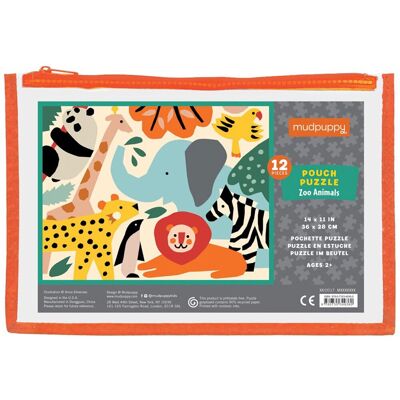 Mudpuppy puzzel - zoo animals - 36x28cm - 12 stukken - 2 jaar Mudpuppy puzzel - zoo animals - 36x28cm - 12 stukken - 2 jaar