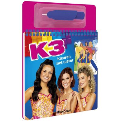 Studio 100 K3 kleurboek - kleuren met water Multi kleuren Studio 100 K3 kleurboek - kleuren met water Multi kleuren