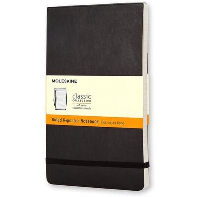 Moleskine reporter notitieboek - pocket - softcover - gelinieerd - zwart Moleskine reporter notitieboek - pocket - softcover - gelinieerd - zwart