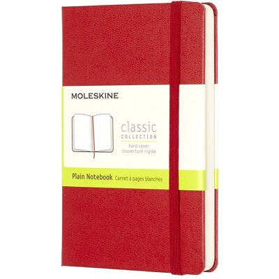 Moleskine classic notitieboek - pocket - hardcover - blanco - rood Moleskine classic notitieboek - pocket - hardcover - blanco - rood