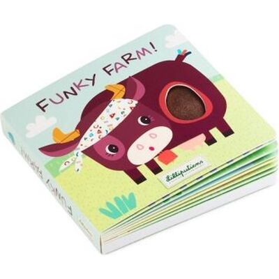 Lilliputiens - voelboek met geluiden - funky farm Lilliputiens - voelboek met geluiden - funky farm