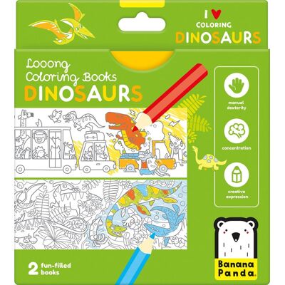 Banana Panda - kleurboekje ik hou van kleurplaten met dinosaurussen Multi Kleuren Banana Panda - kleurboekje ik hou van kleurplaten met dinosaurussen Multi Kleuren