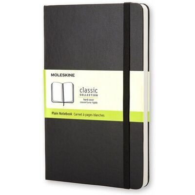 Moleskine classic notitieboek - large - hardcover - blanco - zwart Moleskine classic notitieboek - large - hardcover - blanco - zwart