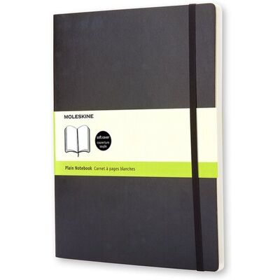 Moleskine classic notitieboek - extra large - softcover - blanco - zwart Moleskine classic notitieboek - extra large - softcover - blanco - zwart