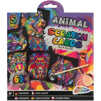 Creative Craft Group Scratch kaarten, 6st. - dieren Creative Craft Group Scratch kaarten, 6st. - dieren