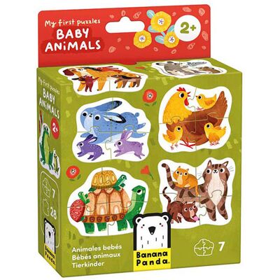 Banana Panda - mijn eerste puzzels babydieren, 7st. Multi Kleuren Banana Panda - mijn eerste puzzels babydieren, 7st. Multi Kleuren