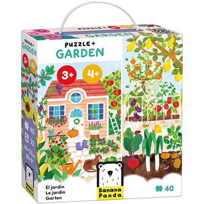 Banana Panda - puzzel tuin - 40st. Multi kleuren Banana Panda - puzzel tuin - 40st. Multi kleuren