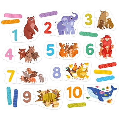 Banana Panda - puzzel nummers - 20dlg. Multi kleuren Banana Panda - puzzel nummers - 20dlg. Multi kleuren