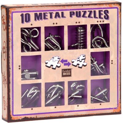 Eureka Breinpuzzelset paars, 10st. Eureka Breinpuzzelset paars, 10st.