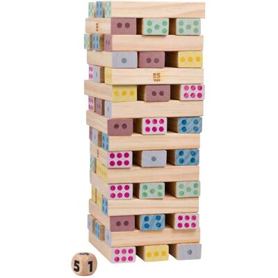 BS Toys houten reuzegroot nummertoren - 46dlg. Multi kleuren BS Toys houten reuzegroot nummertoren - 46dlg. Multi kleuren