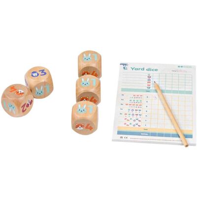 BS Toys houten yatzy junior - 6dlg. Multi kleuren BS Toys houten yatzy junior - 6dlg. Multi kleuren