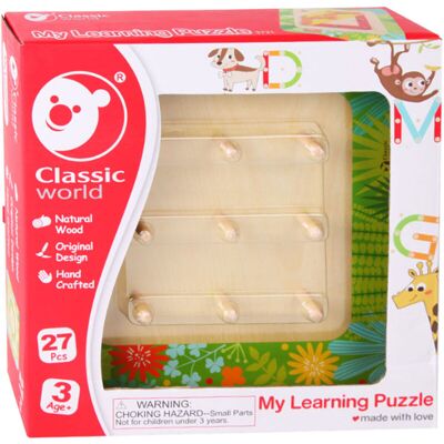 Classic World Houten Leerpuzzel - Educatief Speelgoed voor Kinderen 3+ Classic World Houten Leerpuzzel - Educatief Speelgoed voor Kinderen 3+