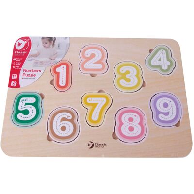 Classic World houten puzzel cijfers Classic World houten puzzel cijfers