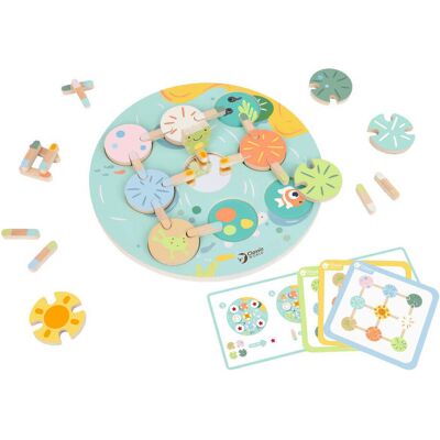 Classic World houten bordspel waterlelie Multi kleuren Classic World houten bordspel waterlelie Multi kleuren