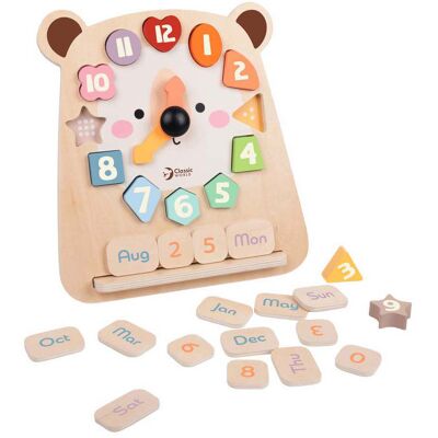 Classic World houten klok beer Multi kleuren Classic World houten klok beer Multi kleuren