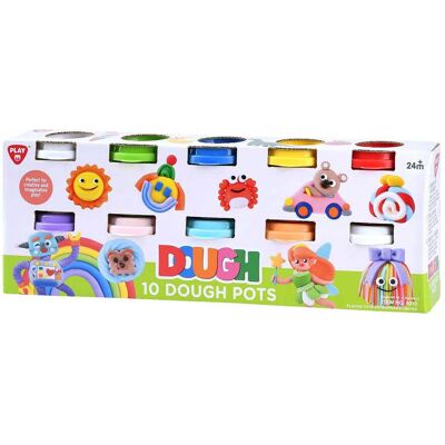Playgo kleiset 10 kleuren - 10x113gram Multi kleuren Playgo kleiset 10 kleuren - 10x113gram Multi kleuren