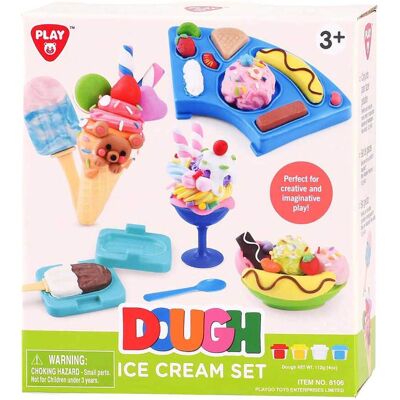 Playgo ijsjes kleiset - 4 kleipotjes Multi kleuren Playgo ijsjes kleiset - 4 kleipotjes Multi kleuren