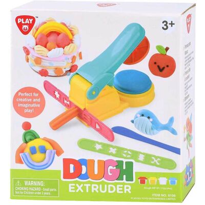 Playgo persmachine kleiset - 4 kleipotjes Multi kleuren Playgo persmachine kleiset - 4 kleipotjes Multi kleuren
