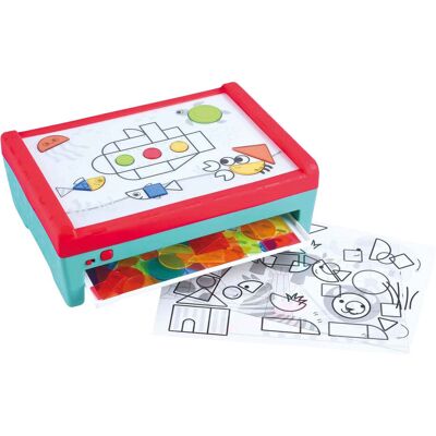 Playgo glow vormen lichtbox - 55dlg. Multi kleuren Playgo glow vormen lichtbox - 55dlg. Multi kleuren
