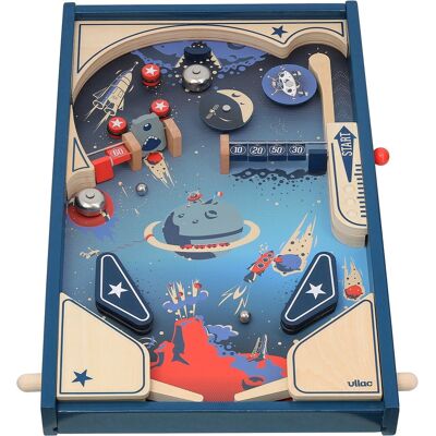 Vilac flipperkast hout ruimte thema kinderspel vintage design. Vilac flipperkast hout ruimte thema kinderspel vintage design.