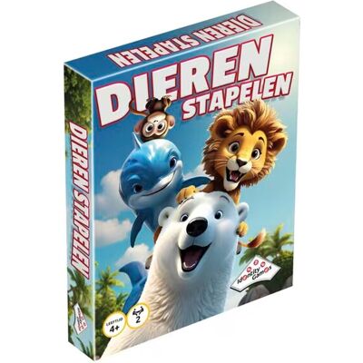 Identity Games Dieren stapelen spel - 2 spelers Multi kleuren Identity Games Dieren stapelen spel - 2 spelers Multi kleuren