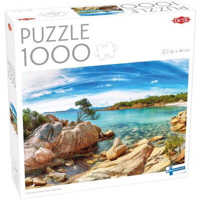 Tactic capriccioli beach, costa smeralda - puzzel - 1000 stukjes - kristalheldere middellandse zee - zonovergoten italiaans kustlandschap - hoogwaardige scandinavische kwaliteit Tactic capriccioli beach, costa smeralda - puzzel - 1000 stukjes - kristalheldere middellandse zee - zonovergoten italiaans kustlandschap - hoogwaardige scandinavische kwaliteit