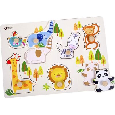 Classic World houten dierenpuzzel - educatief speelgoed met noppen. Classic World houten dierenpuzzel - educatief speelgoed met noppen.
