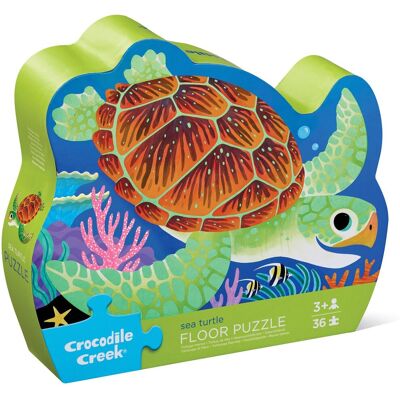 Crocodile Creek Oceaan Vloerpuzzel - Zeeschildpad - 36 stuks Crocodile Creek Oceaan Vloerpuzzel - Zeeschildpad - 36 stuks