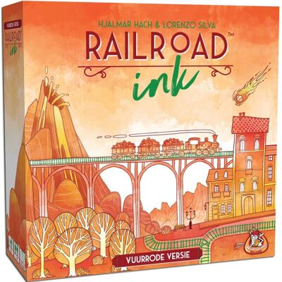 White Goblin Games - railroad ink (vuurrode versie) - dobbelspel - 1 tot 6 spelers - roll & write - puzzelspel - voor de hele familie Multi kleuren White Goblin Games - railroad ink (vuurrode versie) - dobbelspel - 1 tot 6 spelers - roll & write - puzzelspel - voor de hele familie Multi kleuren