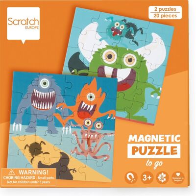 Scratch magnetisch puzzelboek to go - monster - 2 magnetische puzzels van 20 stuks - 3 jaar Scratch magnetisch puzzelboek to go - monster - 2 magnetische puzzels van 20 stuks - 3 jaar