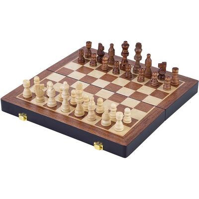 ENGELHART - Schaken Doos van Lijp Hout 24cm - Uitgesneden Stukken ENGELHART - Schaken Doos van Lijp Hout 24cm - Uitgesneden Stukken