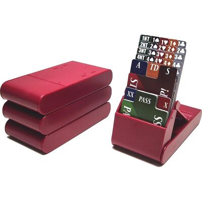 HOT Games bridge bieding-box-set - inklapbaar voor bridgeavonden - 4 stuks HOT Games bridge bieding-box-set - inklapbaar voor bridgeavonden - 4 stuks
