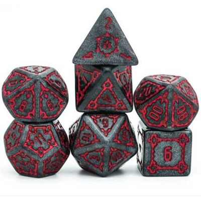 HOT Games dobbelstenen set jumbo kasteel rood rollenspel 7-delig. HOT Games dobbelstenen set jumbo kasteel rood rollenspel 7-delig.