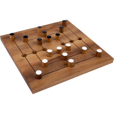 Engelhart Nine men morris - houten bordspel - acaciahout - 18 pionnen - groot formaat - strategisch spel - Engelhart Nine men morris - houten bordspel - acaciahout - 18 pionnen - groot formaat - strategisch spel -