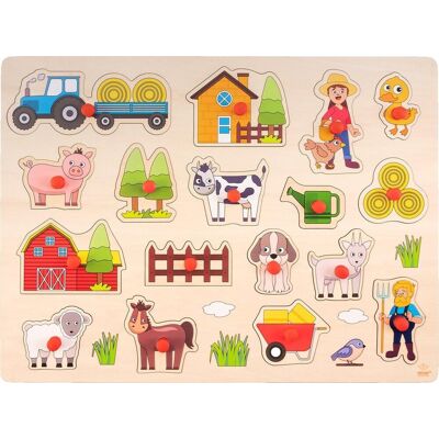 Engelhart Noppenpuzzel boerderij xxl - 17st. Multi kleuren Engelhart Noppenpuzzel boerderij xxl - 17st. Multi kleuren