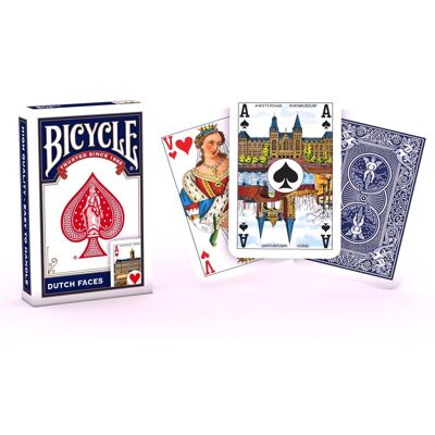 Bicycle ® bridge size dutch faces blauw - klassieke nederlandse speelkaarten - premium kwaliteit Bicycle ® bridge size dutch faces blauw - klassieke nederlandse speelkaarten - premium kwaliteit