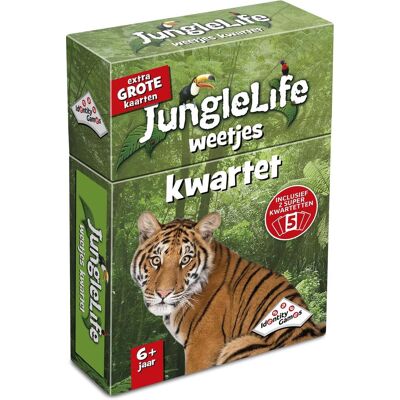 Identity Games Junglelife weetjes kwartet - kaartspel - boordevol leuke feitjes over dieren uit de jungle Identity Games Junglelife weetjes kwartet - kaartspel - boordevol leuke feitjes over dieren uit de jungle