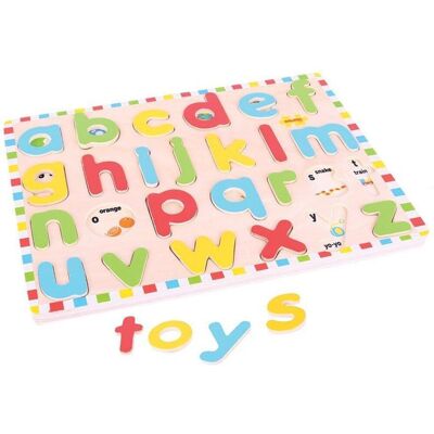 Bigjigs Puzzel Kleine Letters - Kinderspel Bigjigs Puzzel Kleine Letters - Kinderspel