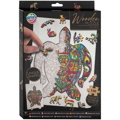 Houten schildpad puzzel - Creative Craft Group - 130 stuks Houten schildpad puzzel - Creative Craft Group - 130 stuks