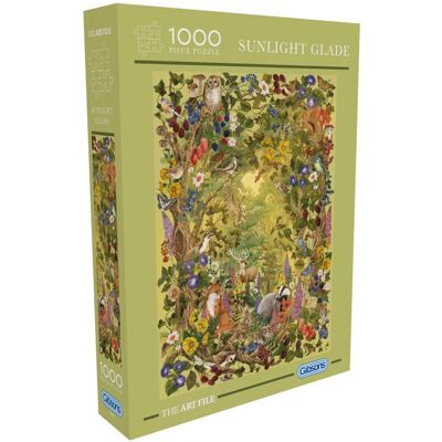 Gibsons - zonnige bosopening ("the art file sunlight glade") - the art file - 1000 stukjes - 49×68cm - legpuzzel voor volwassenen Gibsons - zonnige bosopening ("the art file sunlight glade") - the art file - 1000 stukjes - 49×68cm - legpuzzel voor volwassenen