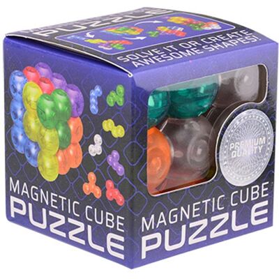Johntoy Magnetische Puzzel Kubus - 7 Stukken - Speelgoed - 6x6 cm - Kunststof - Multicolor Johntoy Magnetische Puzzel Kubus - 7 Stukken - Speelgoed - 6x6 cm - Kunststof - Multicolor