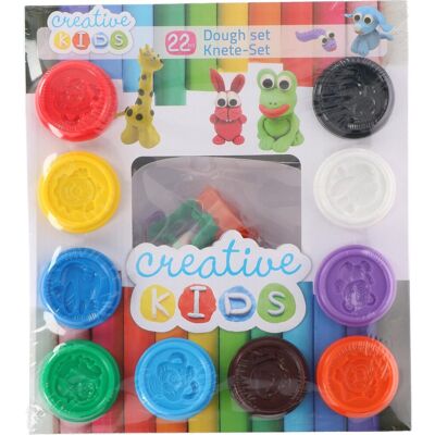 Creative Kids Kleiset - 10 kleuren klei - 22dlg. Creative Kids Kleiset - 10 kleuren klei - 22dlg.