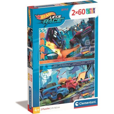 Clementoni Model - Hot Wheels Puzzel Set - 2x60 Stuks Clementoni Model - Hot Wheels Puzzel Set - 2x60 Stuks