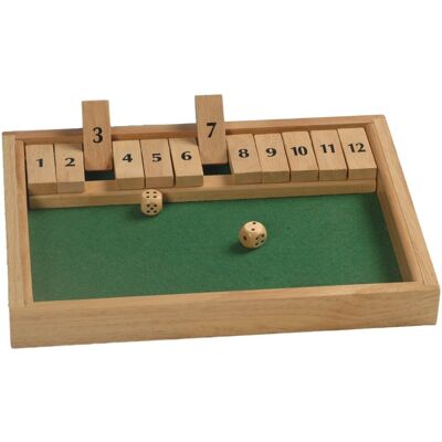 HOT Games shut the box 12 cijfers 31x23x3cm hout HOT Games shut the box 12 cijfers 31x23x3cm hout