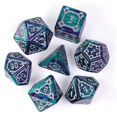 HOT Games dobbelstenen set jumbo kasteel groen-paars 7 stuks dungeons and dragons. HOT Games dobbelstenen set jumbo kasteel groen-paars 7 stuks dungeons and dragons.