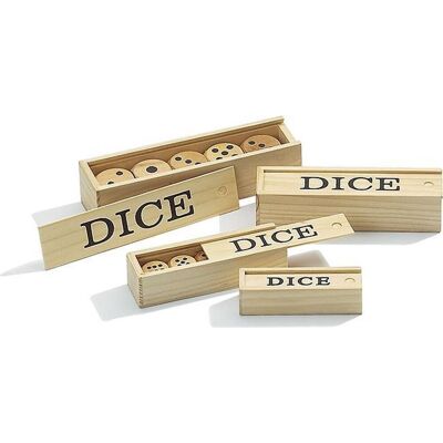 Philos Set van 5 houten dobbelstenen 15mm Philos Set van 5 houten dobbelstenen 15mm